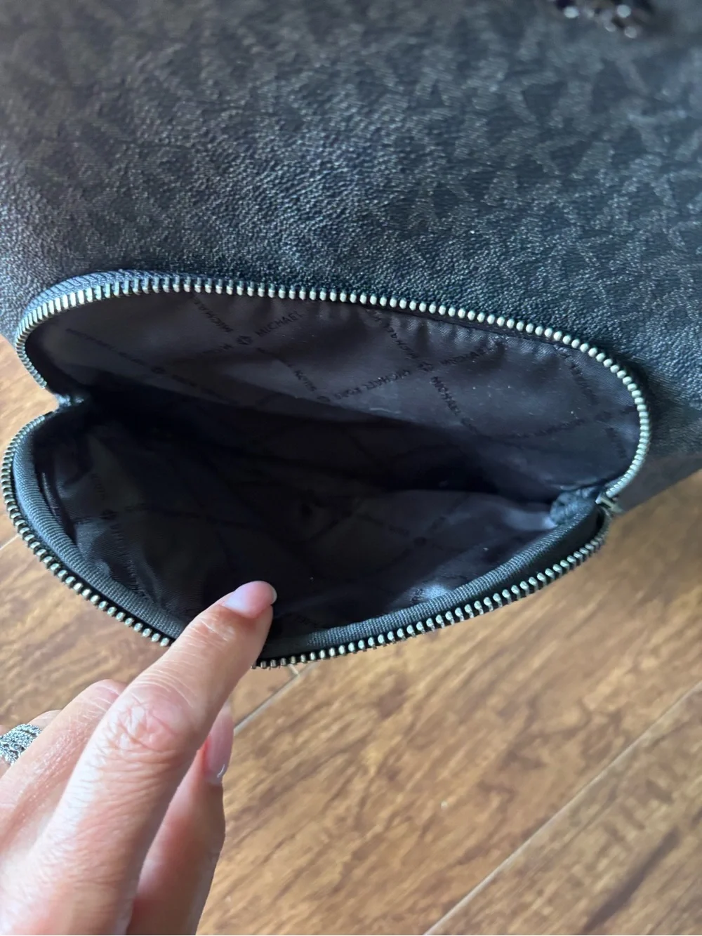 Michael Kors Black Quilted Interior Backpack Purse